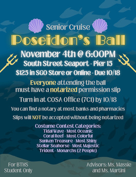 Seniors "The Poseidon Ball" DEADLINE 10.18.24